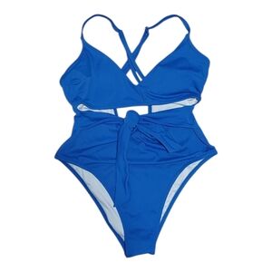 NWOT Shade & Shore Blue‎ One Piece Sz L